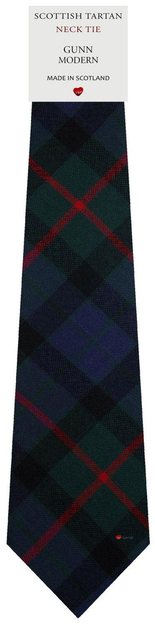 Mens All Wool Tie Woven Scotland - Gunn Modern Tartan