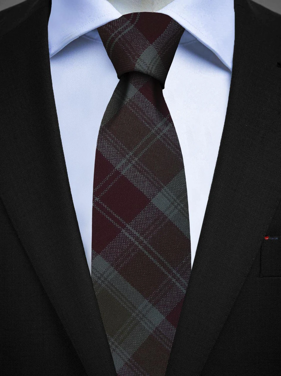 Mens All Wool Tie Woven Scotland - Lindsay Weathered Tartan