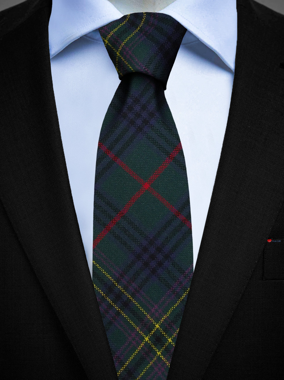 Mens All Wool Tie Woven Scotland - Kennedy Modern Tartan