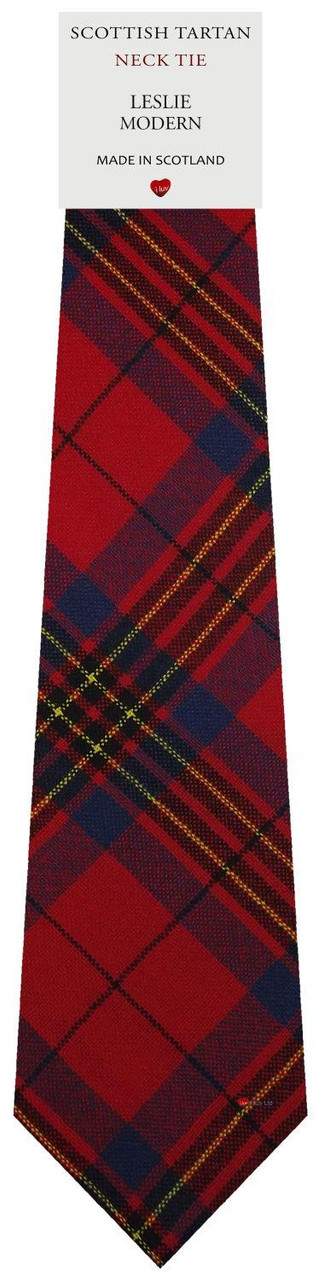Mens All Wool Tie Woven Scotland - Leslie Modern Tartan