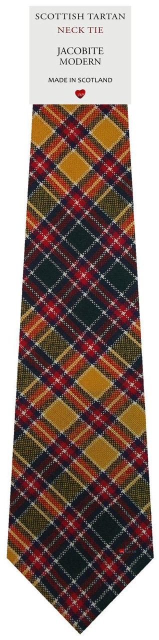 Mens All Wool Tie Woven Scotland - Jacobite Modern Tartan