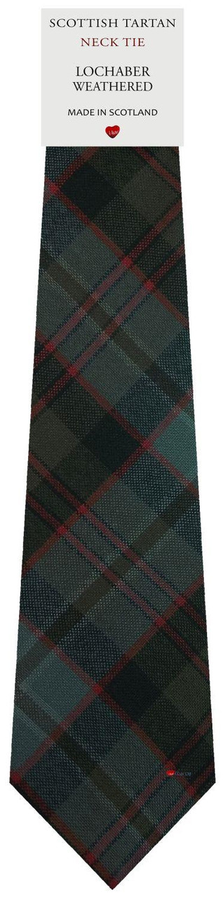 Mens All Wool Tie Woven Scotland - Lochaber Weathered Tartan
