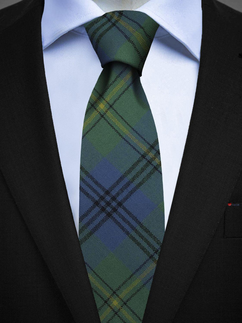 Mens All Wool Tie Woven Scotland - Johnston Ancient Tartan
