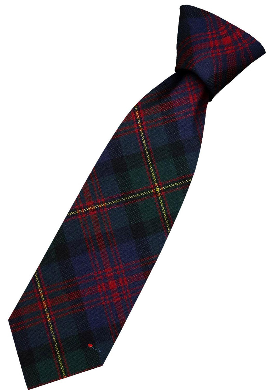 Mens All Wool Tie Woven Scotland - Logan and MacLennan Modern Tartan