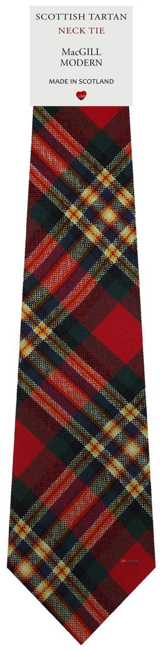 Mens All Wool Tie Woven Scotland - MacGill Modern Tartan