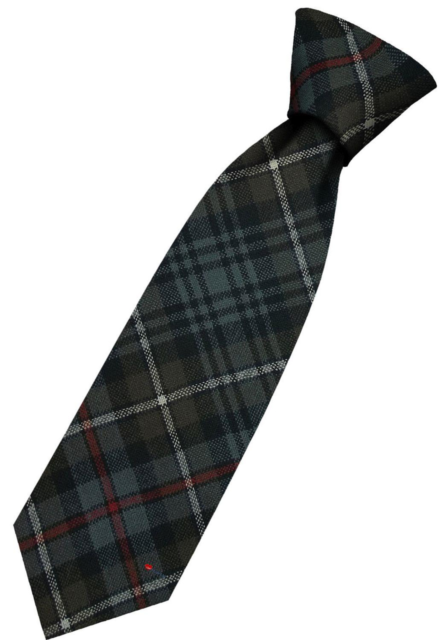 Mens All Wool Tie Woven Scotland - MacKenzie Weathered Tartan