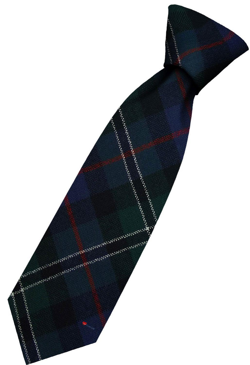 Mens All Wool Tie Woven Scotland - Rose Hunting Modern Tartan