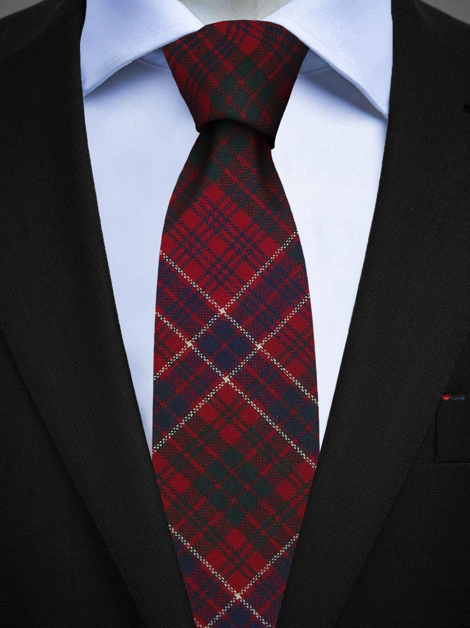 Mens All Wool Tie Woven Scotland - MacRae Modern Tartan
