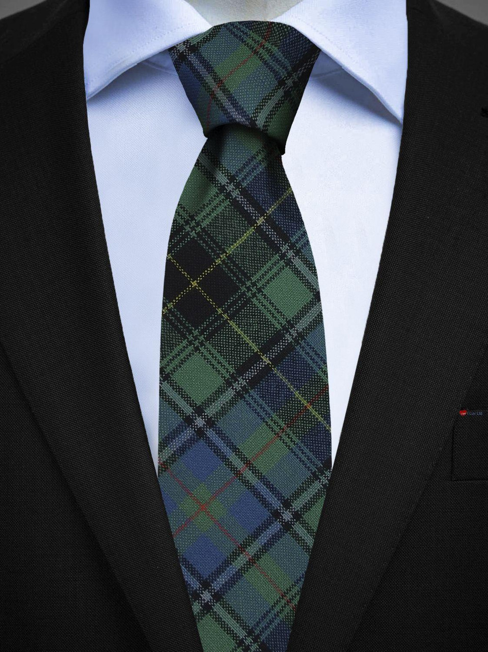 Mens All Wool Tie Woven Scotland - MacInnes Ancient Tartan