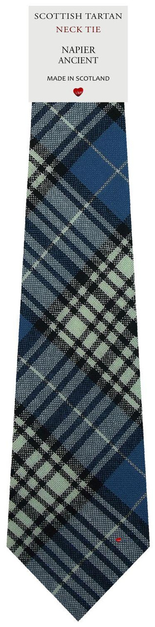 Mens All Wool Tie Woven Scotland - Napier Ancient Tartan