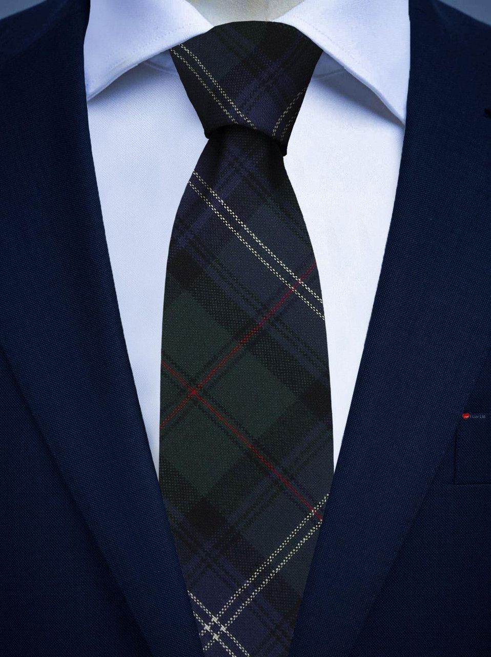 Mens All Wool Tie Woven Scotland - Urquhart Modern Tartan