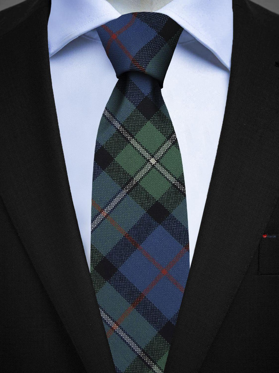 Mens All Wool Tie Woven Scotland - MacPhail Hunting Ancient Tartan