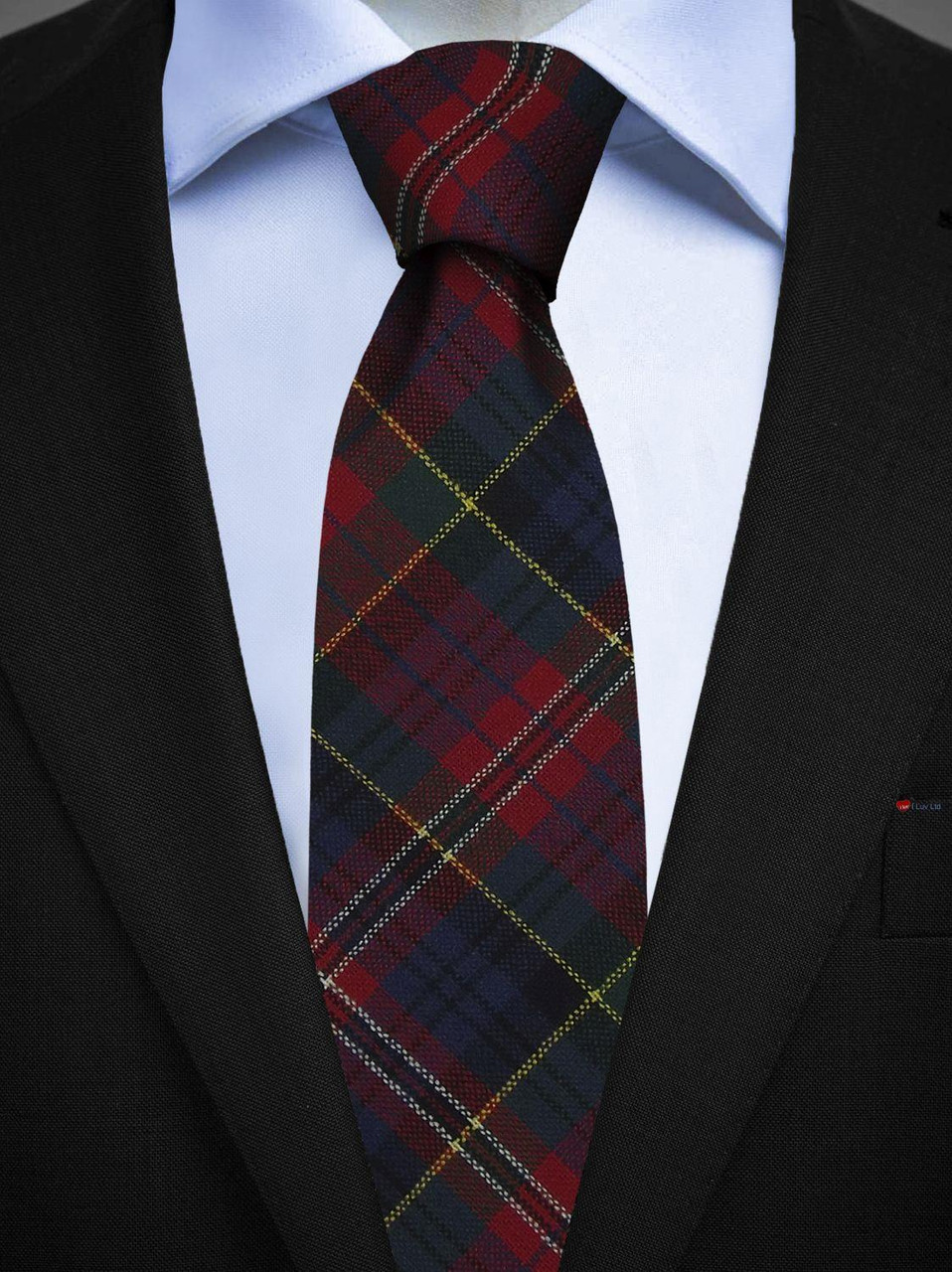 Mens All Wool Tie Woven Scotland - MacPherson Modern Tartan