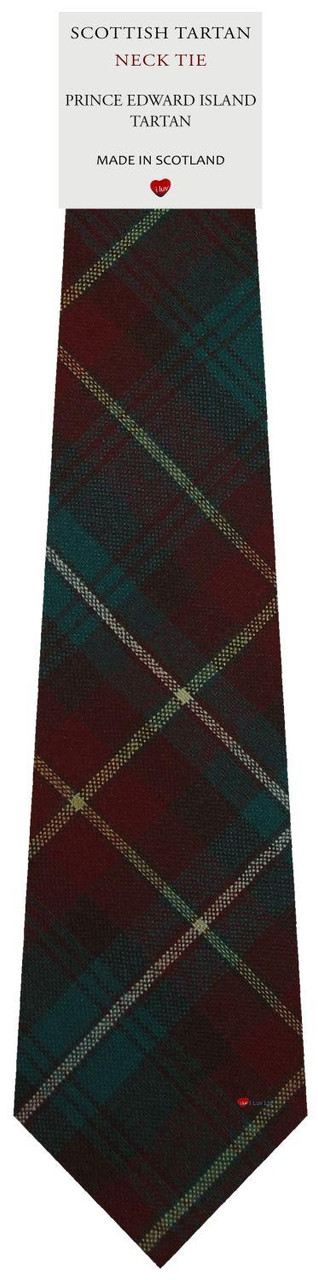 Mens All Wool Tie Woven Scotland - Prince Edward Island Canadian Tartan