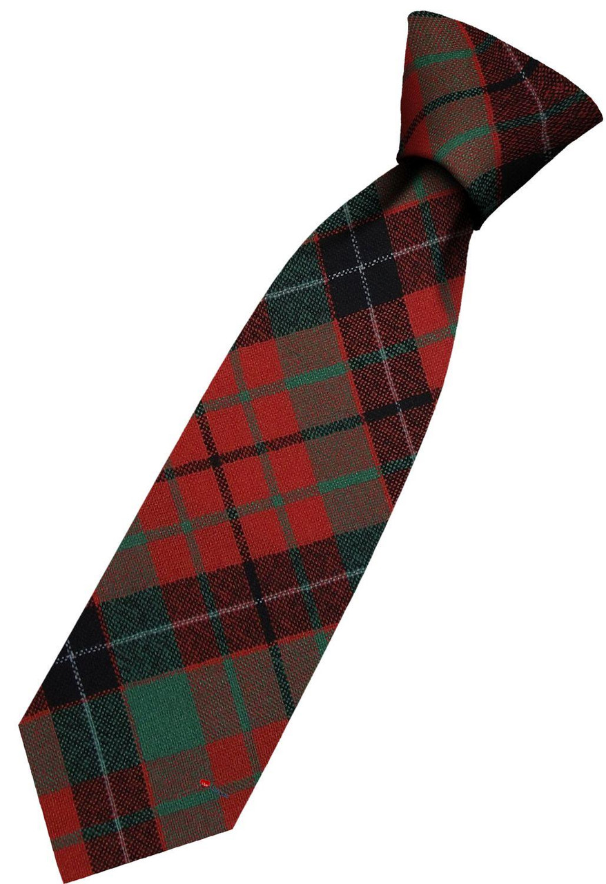 Men's Nicholson Modern Tartan Necktie - 100% Wool, Handwoven In Scotland, 142cm (55.9") Length, Fully Lined