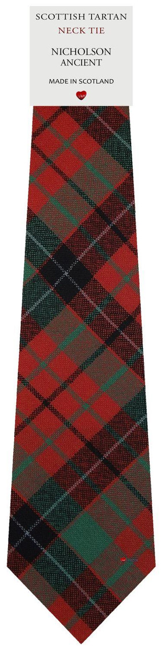 Mens All Wool Tie Woven Scotland - Nicholson Ancient Tartan