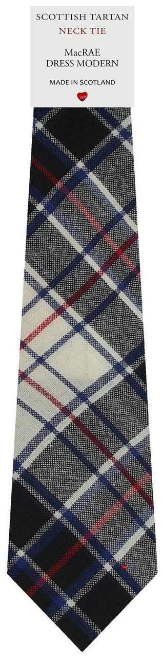 Mens All Wool Tie Woven Scotland - MacRae Dress Modern Tartan