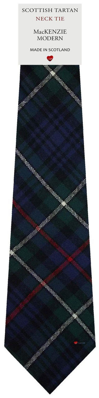 Mens All Wool Tie Woven Scotland - MacKenzie Modern Tartan