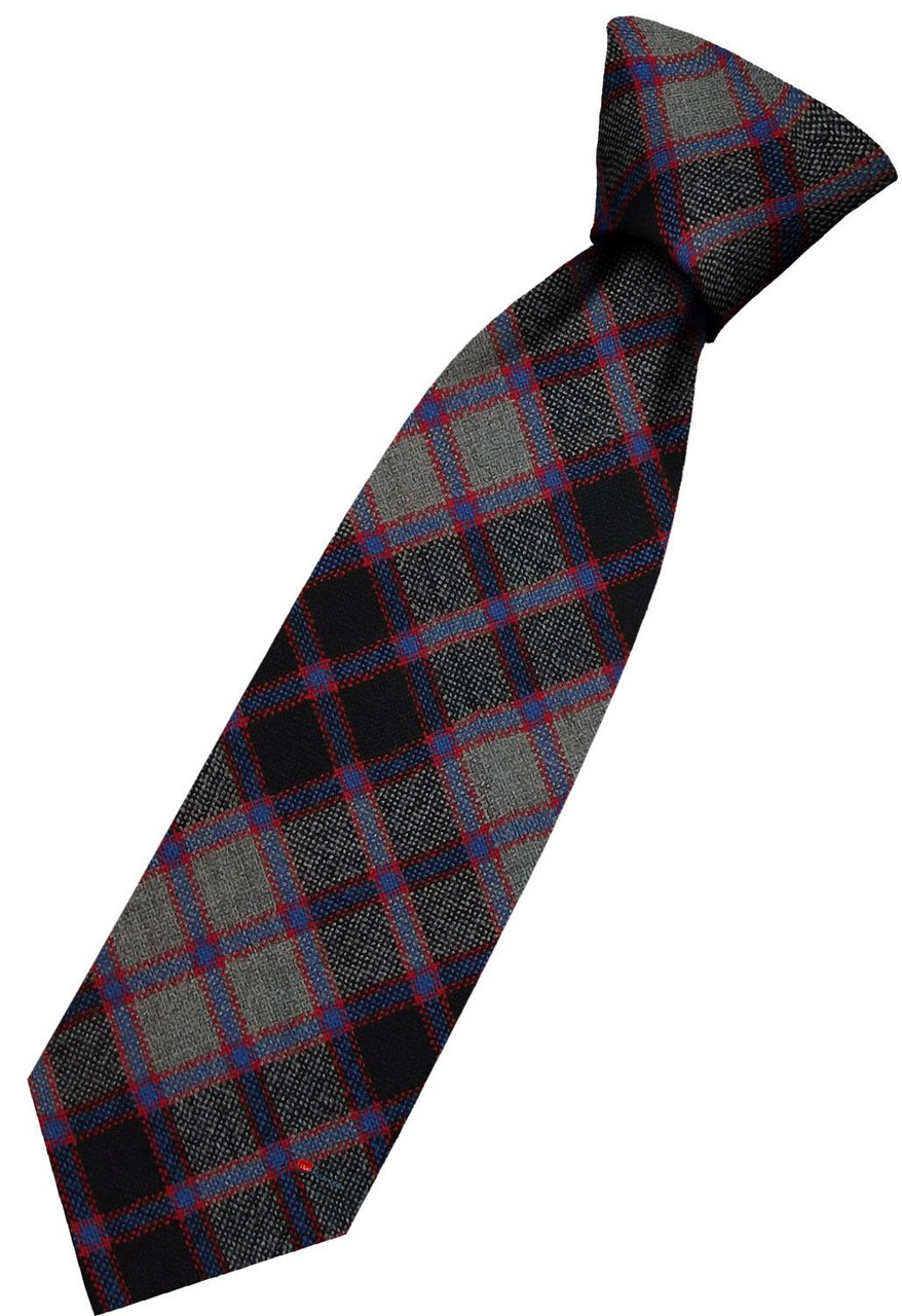 Mens All Wool Tie Woven Scotland - MacPherson Hunting Ancient Tartan