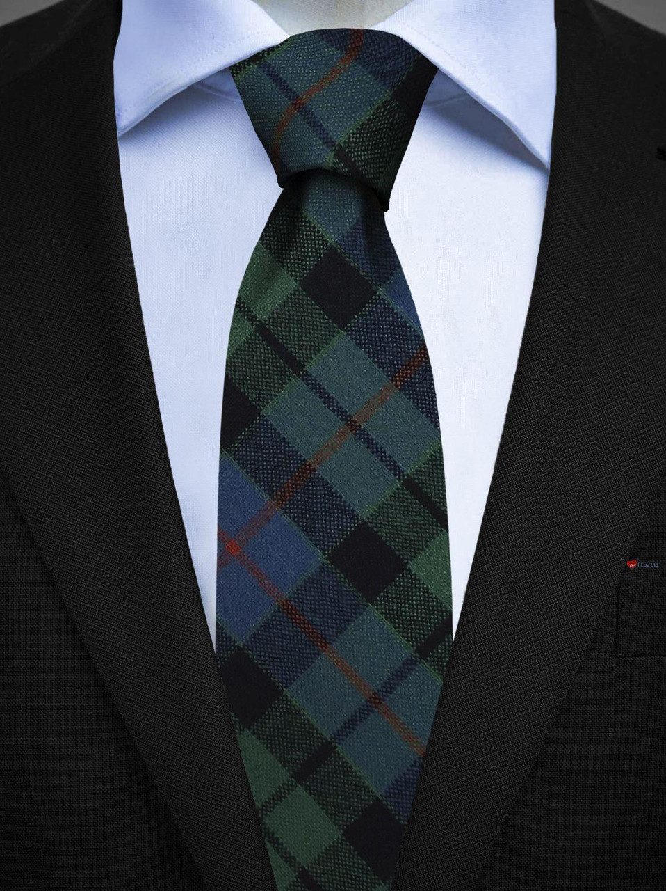 Mens All Wool Tie Woven Scotland - Morrison Ancient Tartan
