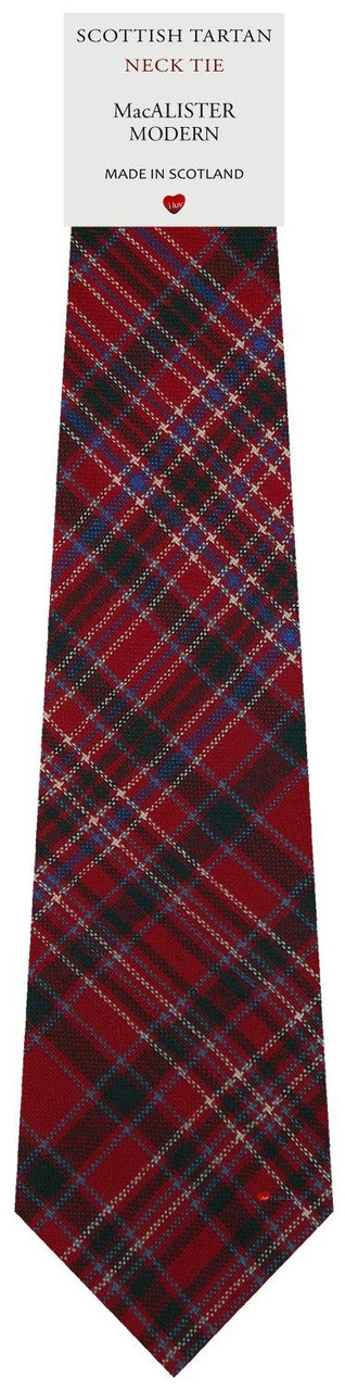 Mens All Wool Tie Woven Scotland - MacAlister Modern Tartan