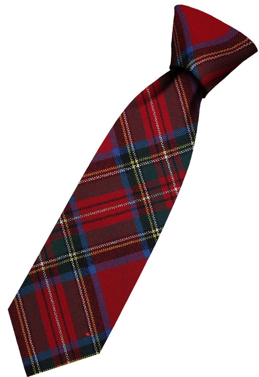 Mens All Wool Tie Woven Scotland - Stewart Royal Modern Tartan