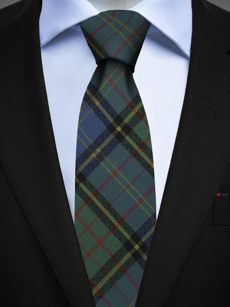 Mens All Wool Tie Woven Scotland - MacMillan Hunting Ancient Tartan