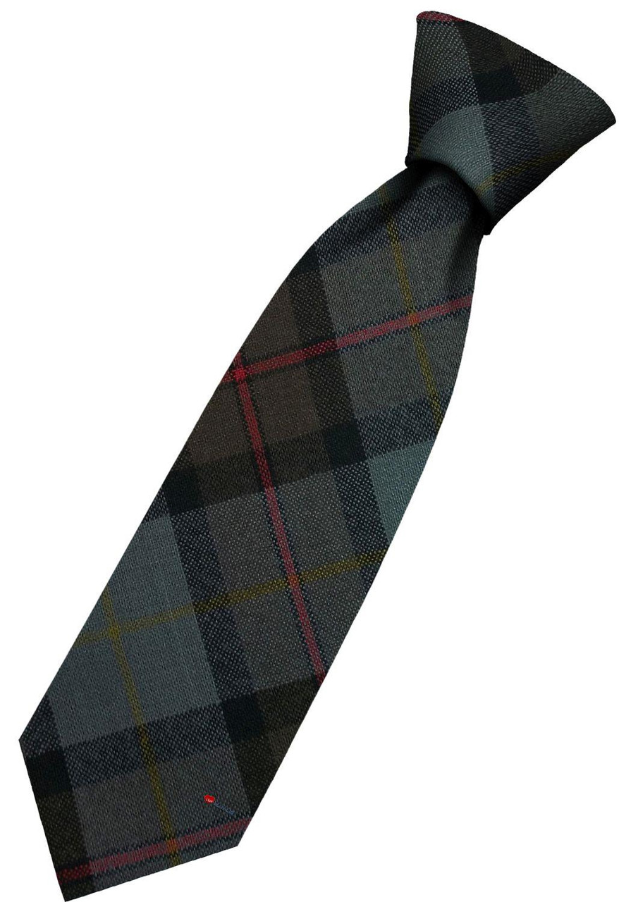 Mens All Wool Tie Woven Scotland - MacLeod of Harris Weathered Tartan