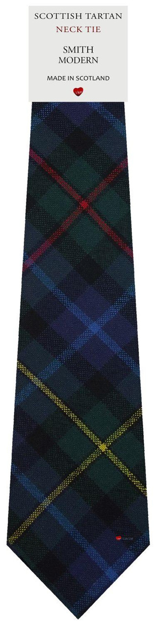Mens All Wool Tie Woven Scotland - Smith Modern Tartan