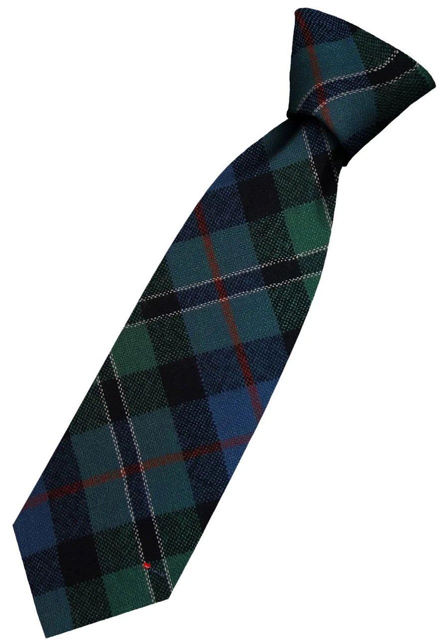 Mens All Wool Tie Woven Scotland - Rose Hunting Ancient Tartan