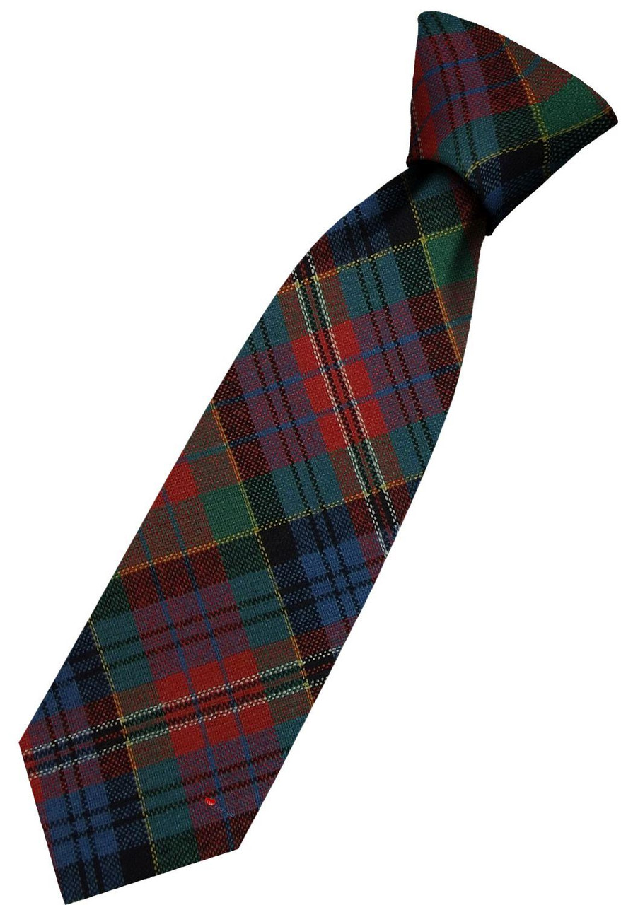 Mens All Wool Tie Woven Scotland - MacPherson Ancient Tartan