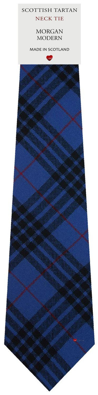 Mens All Wool Tie Woven Scotland - Morgan Modern Tartan
