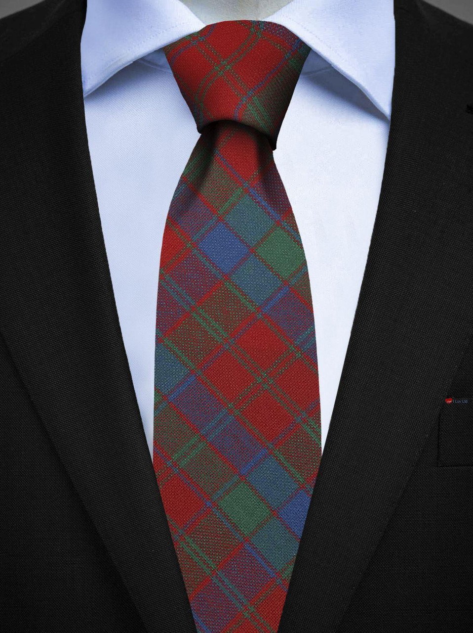 Mens All Wool Tie Woven Scotland - Robertson Ancient Tartan
