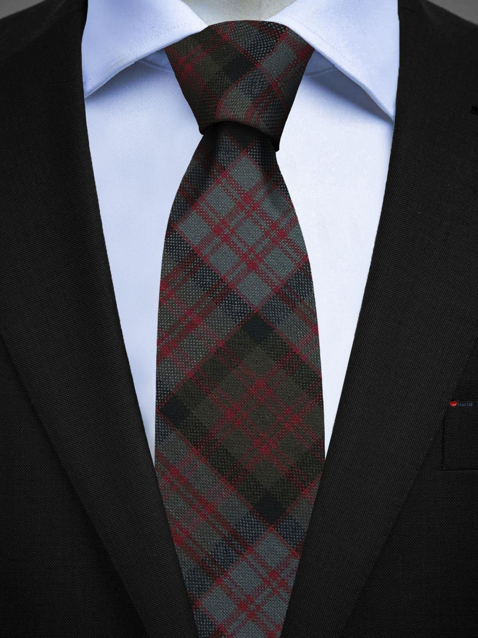 Mens All Wool Tie Woven Scotland - MacDonald Clan Weathered Tartan