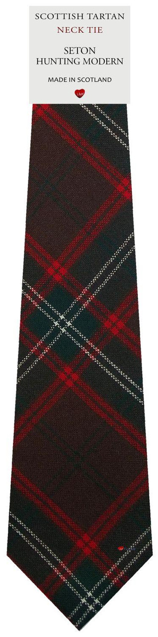Mens All Wool Tie Woven Scotland - Seton Hunting Modern Tartan