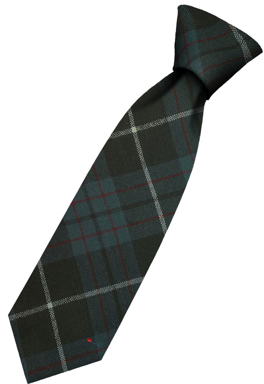 Mens All Wool Tie Woven Scotland - MacIntyre Hunting Weathered Tartan