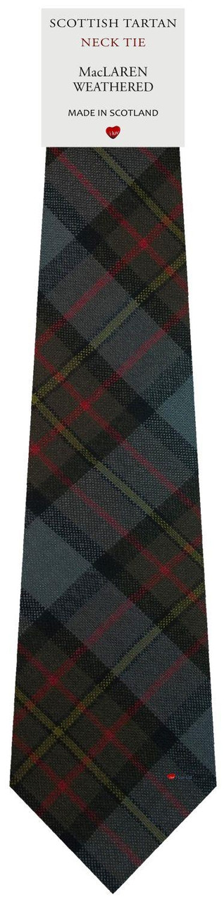 Mens All Wool Tie Woven Scotland - MacLaren Weathered Tartan