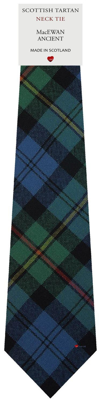 Mens All Wool Tie Woven Scotland - MacEwan Ancient Tartan