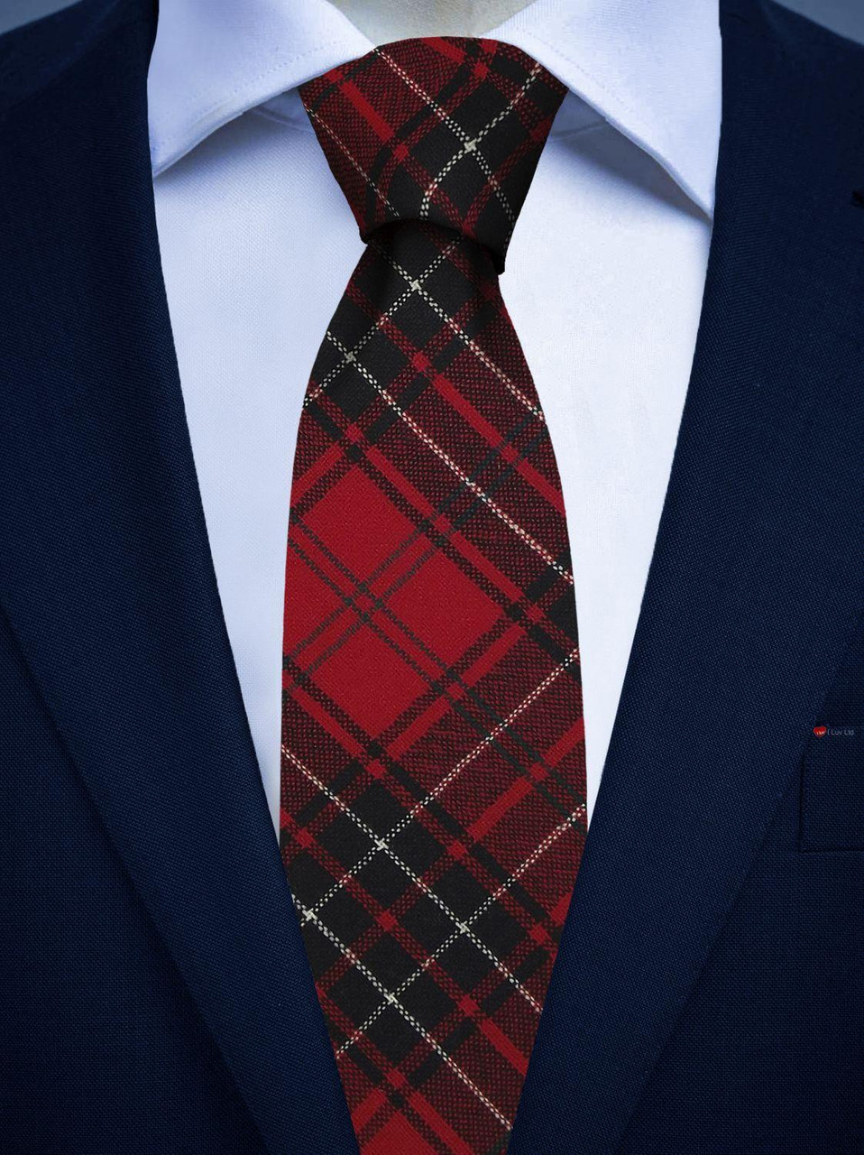 Mens All Wool Tie Woven Scotland - Wemyss Modern Tartan