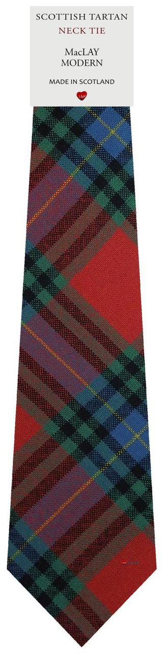 Mens All Wool Tie Woven Scotland - MacLay Modern Tartan