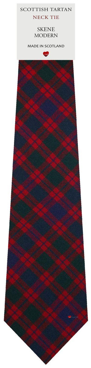 Mens All Wool Tie Woven Scotland - Skene Modern Tartan