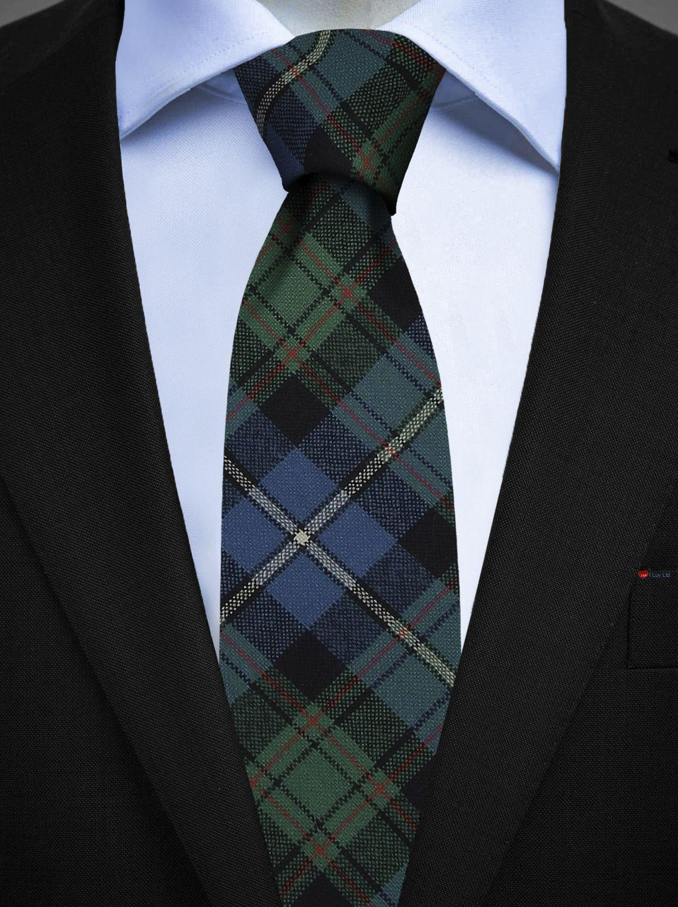 Mens All Wool Tie Woven Scotland - MacRae Hunting Ancient Tartan