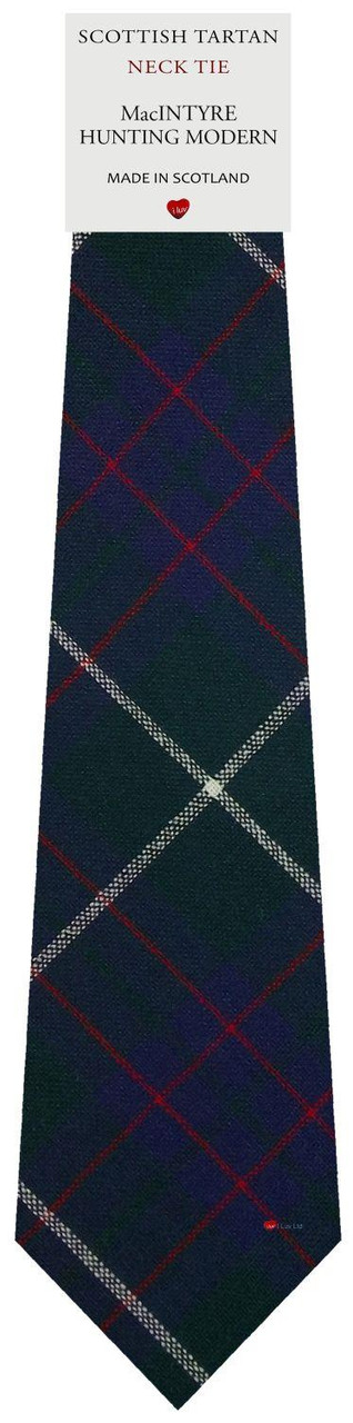 Mens All Wool Tie Woven Scotland - MacIntyre Hunting Modern Tartan