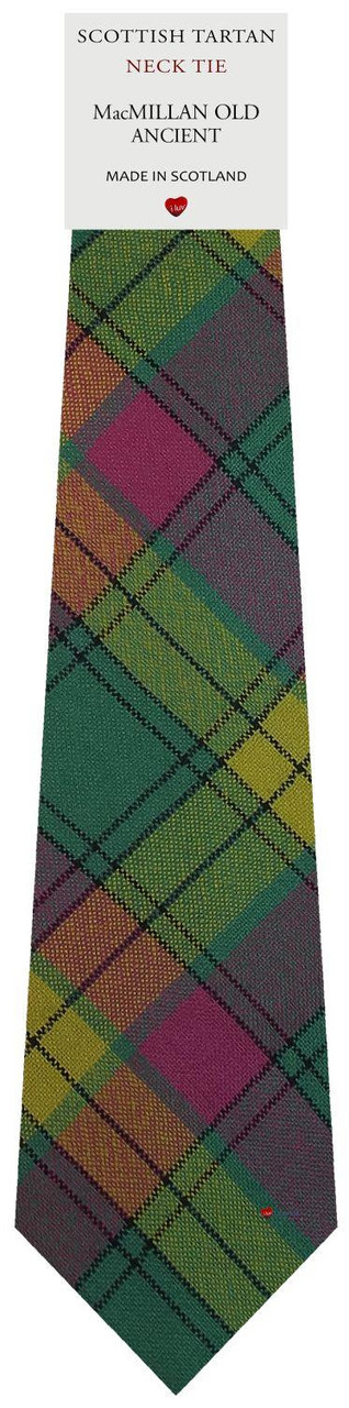 Mens All Wool Tie Woven Scotland - MacMillan Old Ancient Tartan