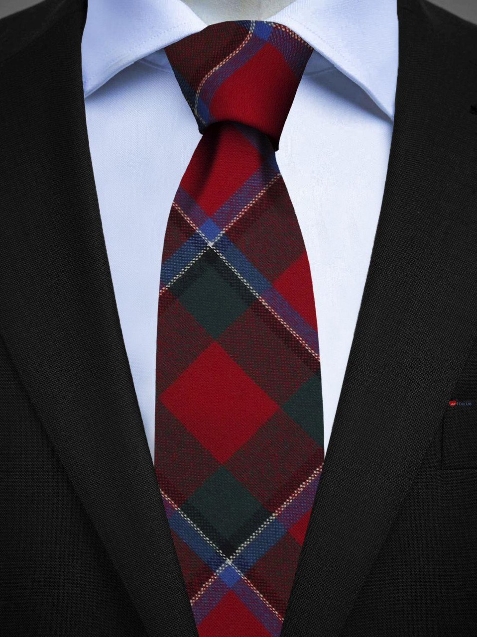 Mens All Wool Tie Woven Scotland - Sinclair Modern Tartan