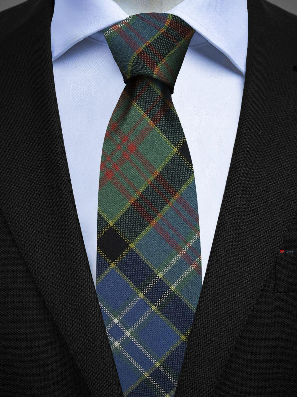 Mens All Wool Tie Woven Scotland - Paisley District Tartan