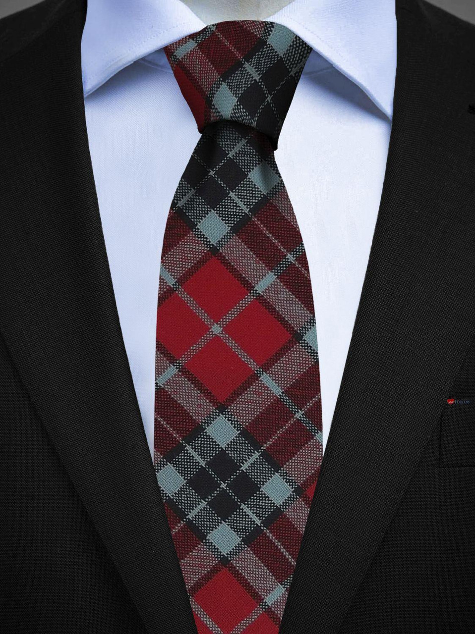 Mens All Wool Tie Woven Scotland - MacTavish Modern Tartan