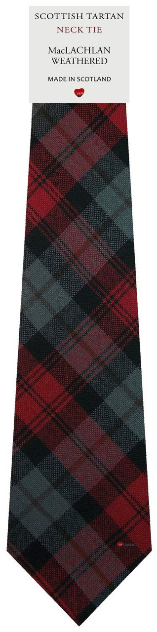 Mens All Wool Tie Woven Scotland - MacLachlan Weathered Tartan