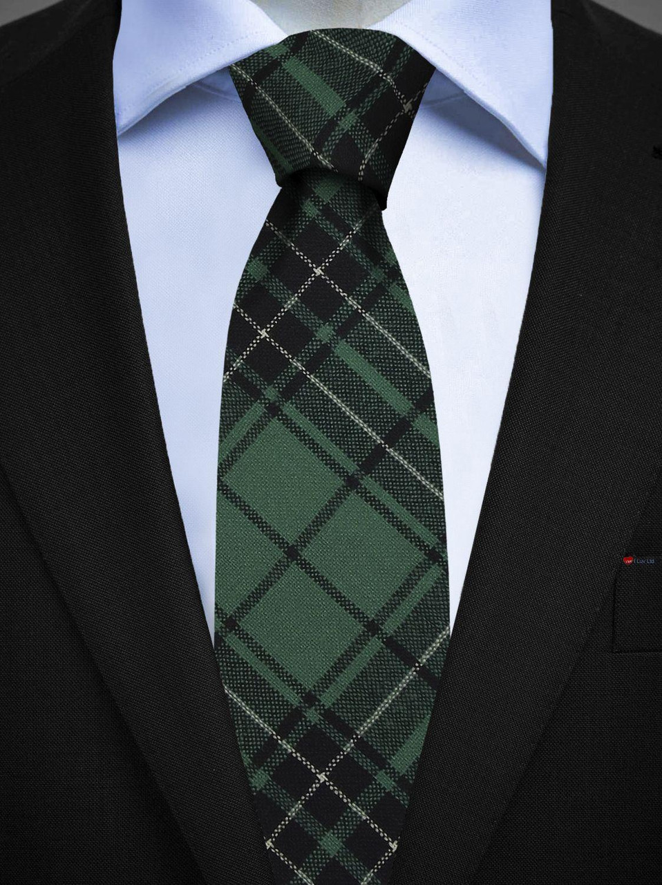 Mens All Wool Tie Woven Scotland - MacLean Hunting Ancient Tartan