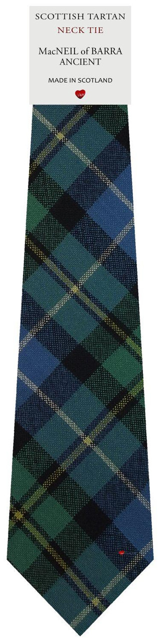 Mens All Wool Tie Woven Scotland - MacNeil of Barra Ancient Tartan